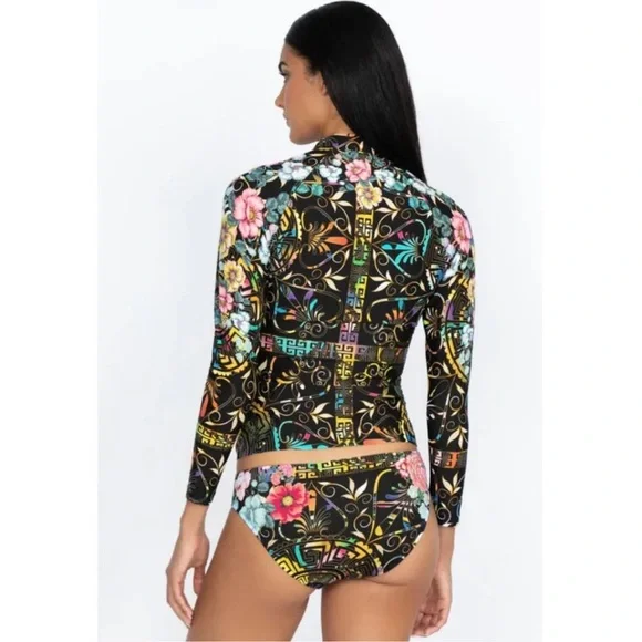 NWT Johnny Was JOY Surf Shirt & Bikini Bottoms [2-Pc] - Picture 7 of 11